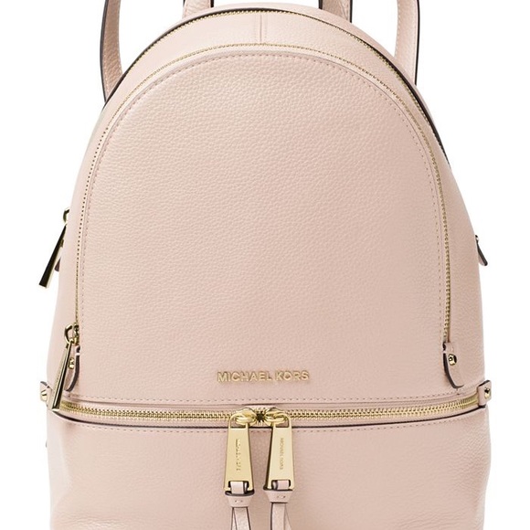 Michael Kors Rhea medium zip leather backpack - pink - Picture 2 of 9